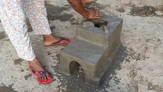 traditional cooking,mud stove making,mitti se chulha kaise banaye,outdoor cooking,village life hacks