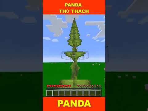 PANDA THỬ THÁCH ĐỘ CAO 1000 MÉT TRONG MINECRAFT*PANDA  #Shorts