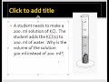 Exploring Molarity and Dilution Concepts