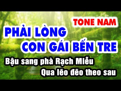 Karaoke PHẢI LÒNG CON GÁI BẾN TRE Tone Nam Rumba Bến Tre | Karaoke Organ 9669