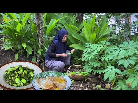 senikmat ini, nyesel deh kalau gak nyoba,tumis daun kunyit bumbu terasi ,telur ceplok, masakan desa