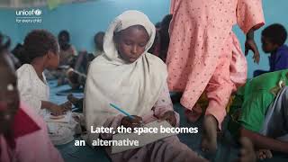 UNICEF child-friendly space in White Nile State, a safe space to learn, play and heal