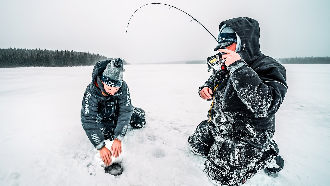 Ice Fishing For Walleye In A Blizzard - Jay Siemens