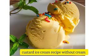 custard ice cream recipe without cream