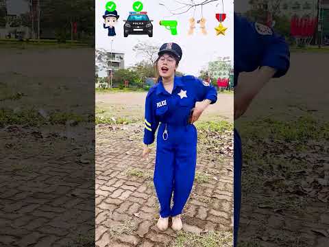 Linh Trang lần đầu làm cảnh sát 🚓🔫👮🏻‍♀️ Police dance cover #shorts