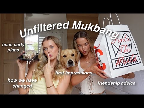 Unfiltered Bestie Mukbang | first impressions, hens plans + friendship advice!