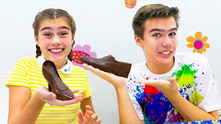 Nastya vs Chocolate – Real Food Challenge for Kids