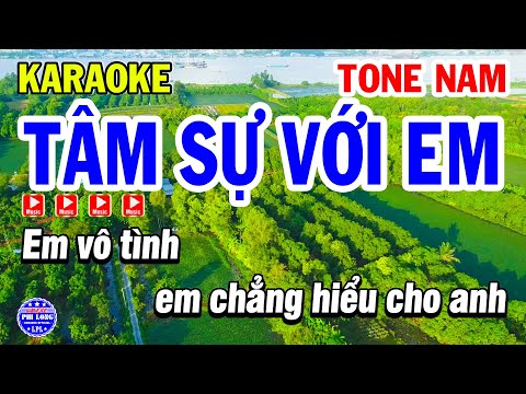 Karaoke Tâm Sự Với Em Nhạc Sống Tone Nam Dễ Hát | Karaoke Phi Long