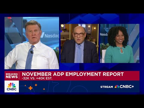 YouTube video thumbnail: November Private Payrolls Unexpectedly Fell by 32,000, Led by Steep Small Business Job Cuts: ADP