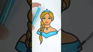 ✨🩵✨ #glitter #glitterart #colorfulcreativekids #princess #makeup #blue #color