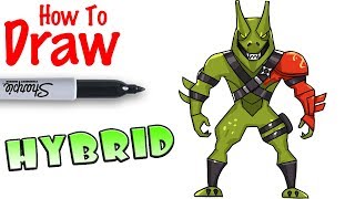 how to draw hybrid max fortnite - drift max fortnite drawing