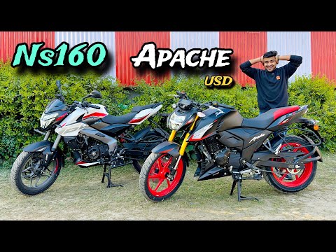 Bajaj Pulsar NS160 Vs Tvs Apache 160 4V Usd 2025 Best Bike 1.5 Lakh Me 🔥