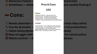Pros & Cons #zodiacsigns #astrology #zodiac