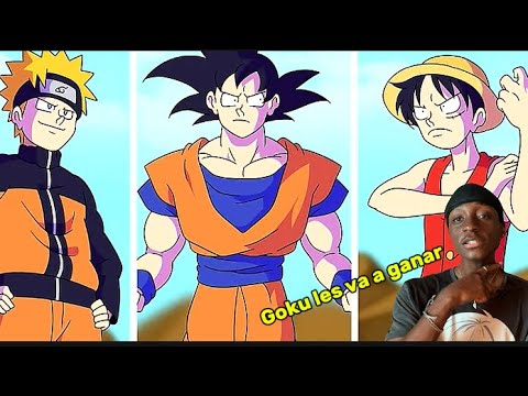 GOKU vs NARUTO vs LUFFY REACCIONANDO ALA MEJOR ANIMACIÓN 😂-Kenblays