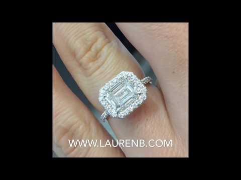 1.80 ct Emerald Cut East-West Halo Design