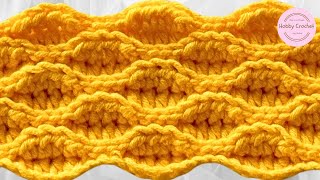 Punto Almendra a crochet versión diestra