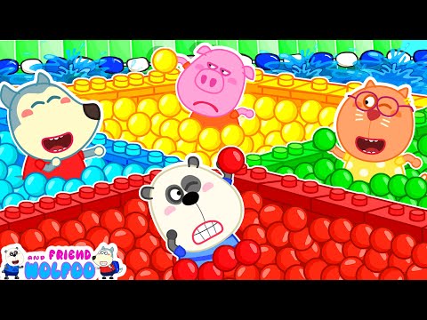 Last to Leave Challenge with Ball Pit Balls by Wolfoo and Friends 🏁🐺 Kids Videos