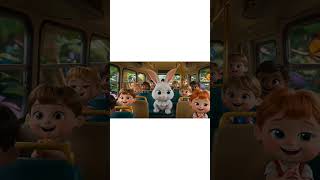 Wheels on the Bus 🐻🐰 | Nursery Rhymes & Kids Songs #shorts