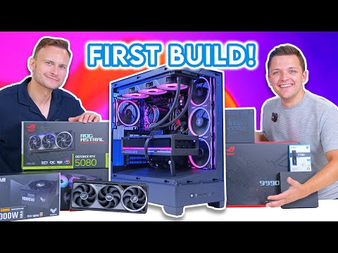 Building His FIRST Ever Gaming PC! 😮 [Is Building a PC Hard as a Beginner?]