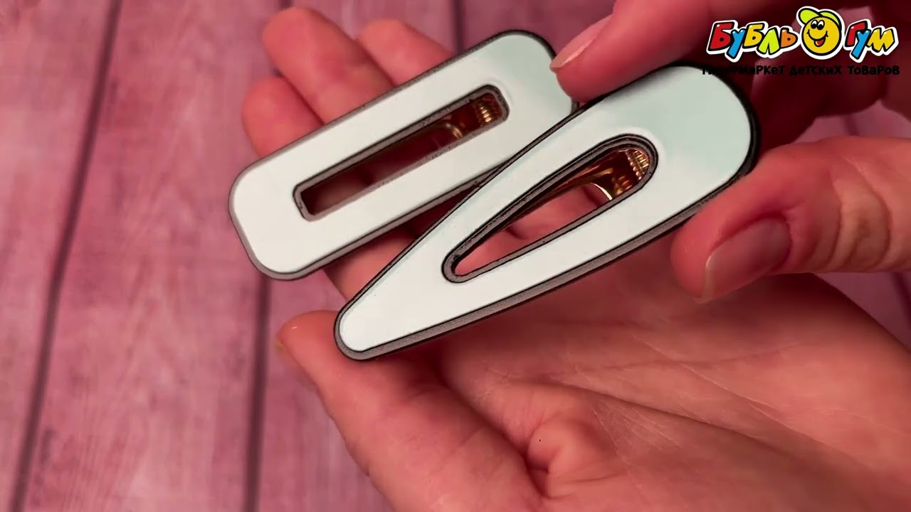 Заколки с черной окантовкой голубые - видео Заколки с черной окантовкой голубые - видео