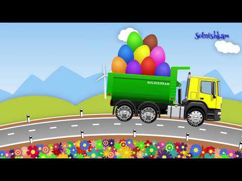 Учим овощи и фрукты вместе с грузовичком. Мультики про машинки.