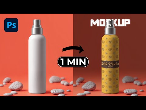 Easily create Bottle Mockup in 1 Minute Photoshop Tutorial