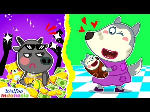 Wolfoo,Bayi Kaya vs Bangkrut! Siapa yang Akan Lebih Dicintai?-Ibuku yang Terbaik | @wolfooindonesia