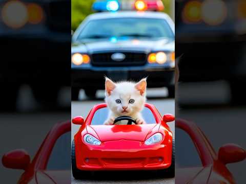 Kitten stole a toy car from a store๐๐ #cat #kitten #cutecat #cartoon #funny #animation #cute