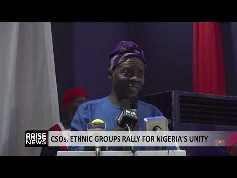 YouTube video thumbnail: CSOs, Ethnic Groups Rally for Nigeria's Unity