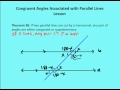 Exploring Congruent Angles with Parallel Lines
