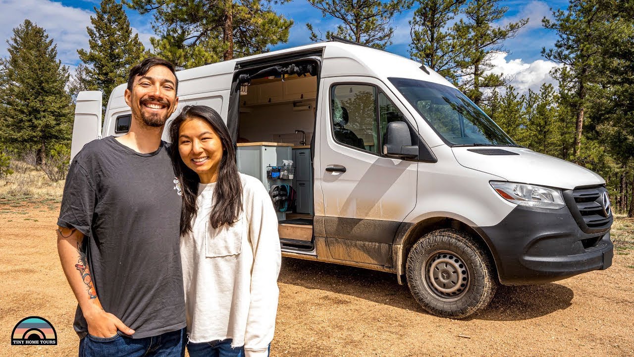 DIY Camper Van Built for Winter Travel