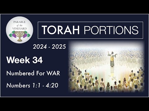 Torah Portion Week 34 - Numbers 1:1 - 4:20 (Numbered For WAR - ORDER vs. Chaos)  2024 - 2025