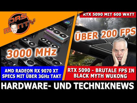 Nvidia RTX 5090 brutale FPS in Wukong | AMD RX 9070 XT mit 3GHz | Nintendo Switch 2 kommt morgen