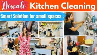 4 HOURS Diwali Special Full Kitchen Deep Cleaning / Kitchen Countertop Organisation / Kitchen Tips