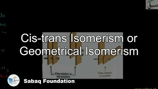 Cis-trans Isomerism or Geometrical Isomerism