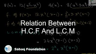 Relation Between H.C.F And L.C.M