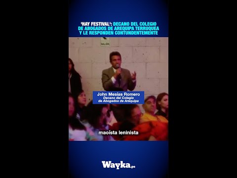 Decano del Colegio de Abogados de Arequipa terruquea y le responden contuntendemente