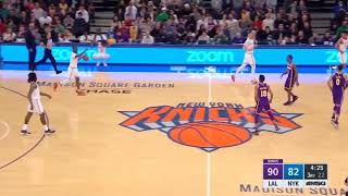 LeBron James gets katate style handshake from Lonzo Ball   Lakers vs Knicks