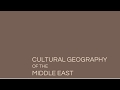 Middle Eastern Ethnicities and Religions