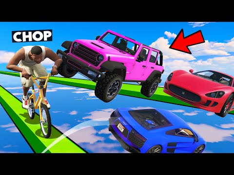 GTA 5 CHOP AND FROSTY ESCAPE MULTI CAR VS RUNNERS