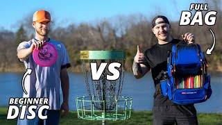 Pro Disc Golfer (beginner disc) vs Amateur (full bag)