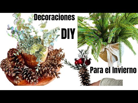 MANUALIDADES/DECORACIONES DE INVIERNO CON ESTILO Y LO MEJOR FACILES DE CREAR