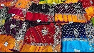 सूरत में सबसे सस्ते प्योर कलेक्शन😱| हमसे सस्ता कोई नहीं देगा✅| Surat pure bandhej saree| 
