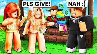 Selling RAINBOW FRUITS Infront of GOLD DIGGERS.. (Grow a Garden)