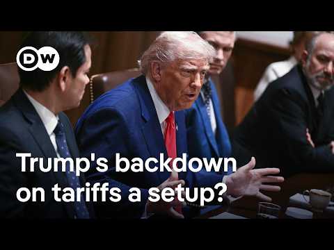 Trump scatters suspicious stock tip on Truth Social before conceding in tariff dispute | DW News