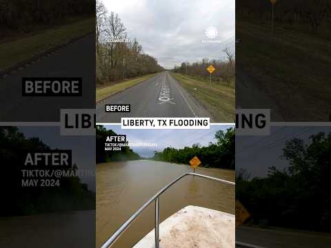 Before and After: Highway Flooded in Texas