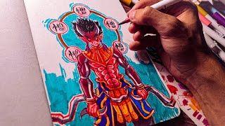 Drawing Zohakuten (Demon Slayer) 🖍✨️ #demonslayer #animedrawing