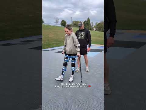 Standing again after paralysis ๐โค๏ธ โ
#foryoupage #fyp #paralysis #couple #disability