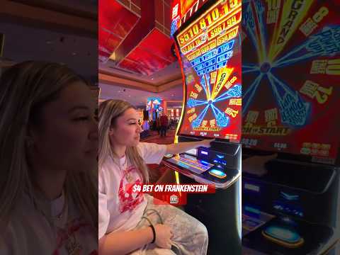 Hit the bonus on frankenstein with $4 spins 🫣🎰‼️ #casino #gambling #frankenstein #slots