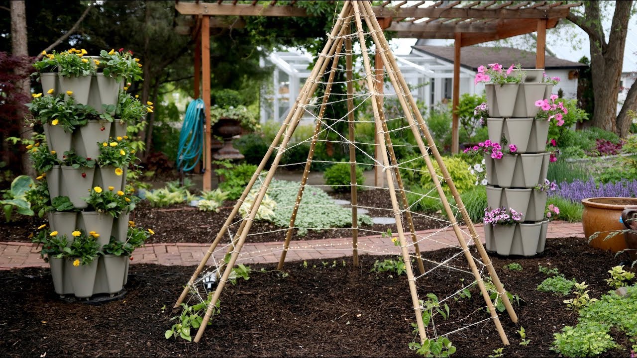 Planting a Strawberry & Supertunia Tower!